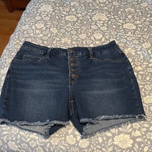 Denim Button-Fly Women's Shorts